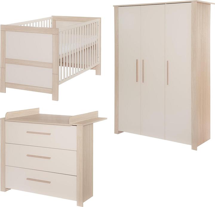 Image du produit Roba Kinderzimmerset Momo (Lit de bébé, Armoires pour enfant, Unité de changement)