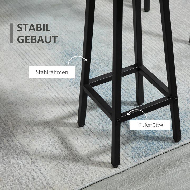 Image du produit Homcom Ensemble de tables de bar avec 4 tabourets (100 x 40 x 90 cm)