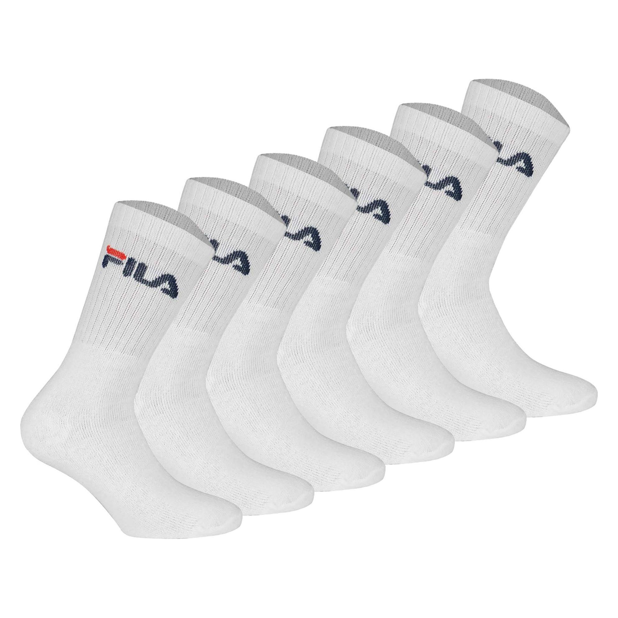 Fila, Damen, Socken, Socken Sportlich Stretch, Weiss, (6er Pack, 39 - 42)