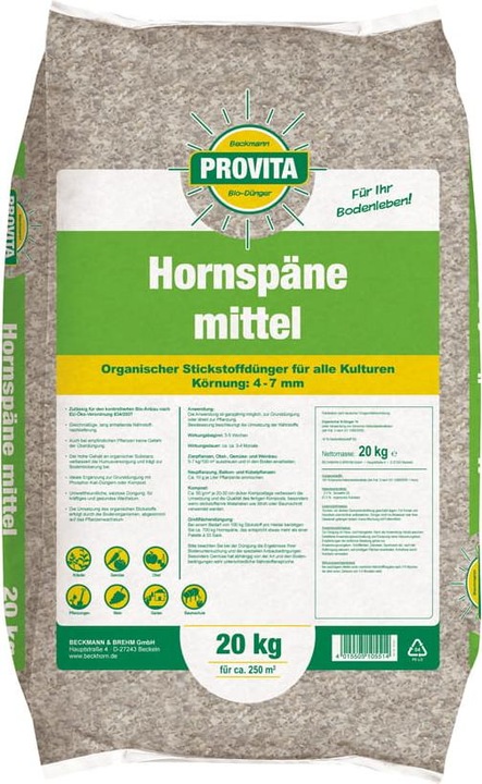Produktbild Beckmann Hornspäne SII mittel, 4-7 mm (0.02 kg)