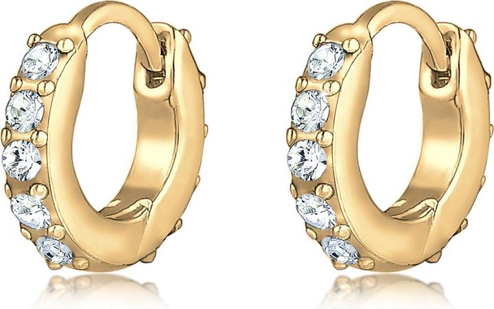 Immagine prodotto Elli Creolen Minimal mit Kristallen (Argento)