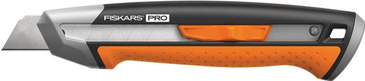 Produktbild Fiskars Cuttermesser, Länge 16,5 cm, Inklusive Klinge (18mm), Rostfreier Stahl/Kunststoff, Schwarz/O (Cutter)