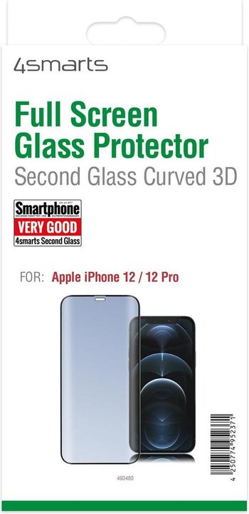 Produktbild 4smarts Second Glass Curved 3D (1 Stück, Realme 12 Pro+, Apple iPhone 12)