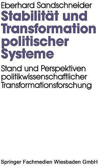 Produktbild Stabilität und Transformation politischer Systeme (Deutsch, 1995)
