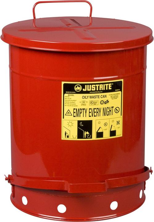 Justrite Sicherheits-Entsorgungsbehälter aus Stahlblech