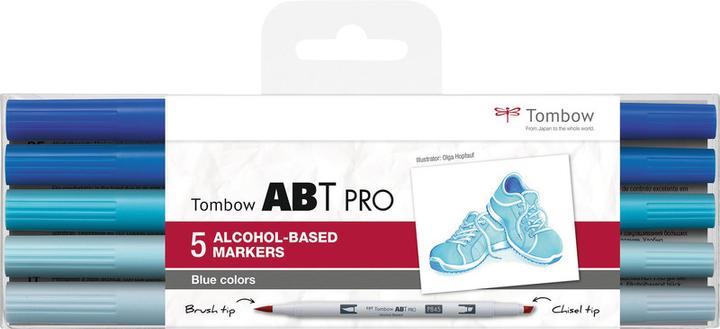 Produktbild Tombow Stifte Blue Colors, mit Box, 5er-Set (Blau, Dunkelblau, Hellblau, 5 x)