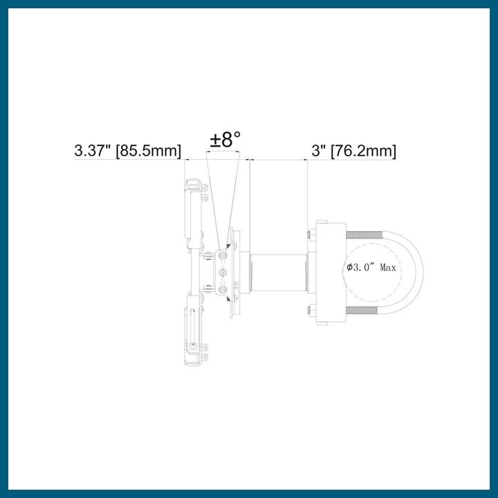 Actual product image QualGear Pro-AV projector mounting kit - QG-KIT-TA-3IN-B (Ceiling)
