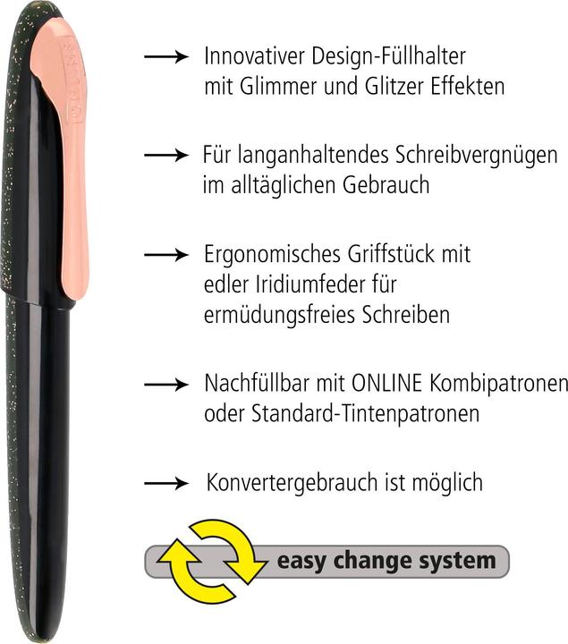 Immagine prodotto Online Penna stilografica (Rosa nera, 1x)