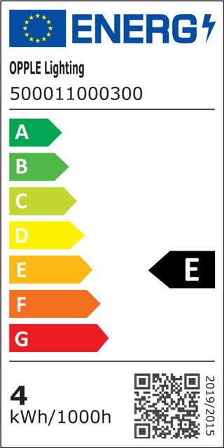 Energy Label Opple LED candle lamp (E14, 470 lm, 1x)