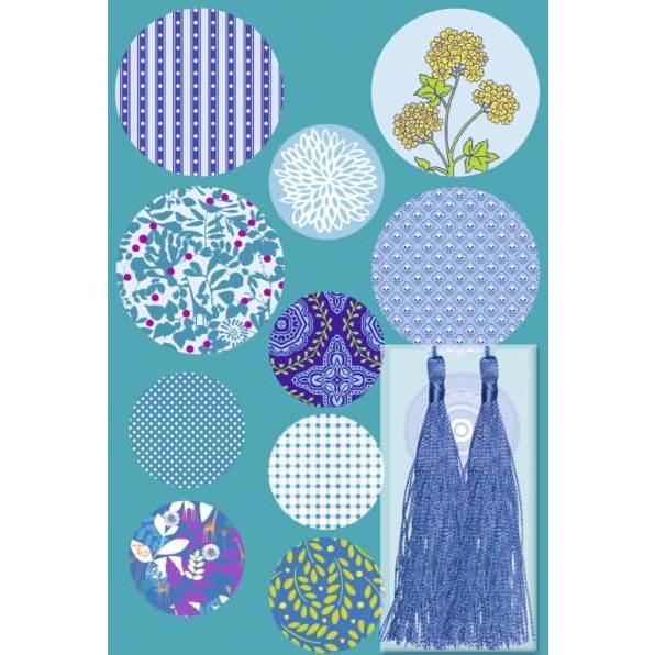 Magni Ursus 23030099 - Paper Globes Bastelset, 120 Papierkreise, 2 Troddeln mit Kordel, sapphire