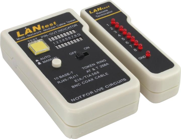Handbuch und BNC-Abschlusswiderstand (50 Ohm), Fernbedienungsadapter, Tasche, Netzwerkkabel-Tester