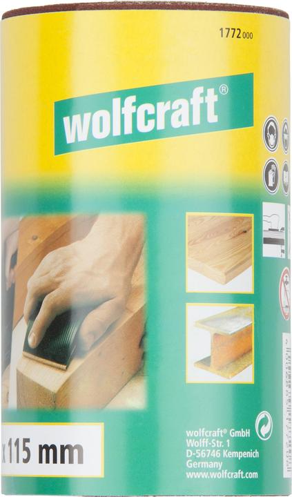 Produktbild wolfcraft wolfcraft 1 Schleifpapierrolle Kor. K240, 5mx115mm (240)