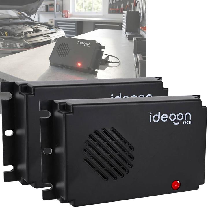 Ideoon 2er-Set Mobile Marderabwehr mit Ultraschall, batteriebetrieben, ca. 40 m²