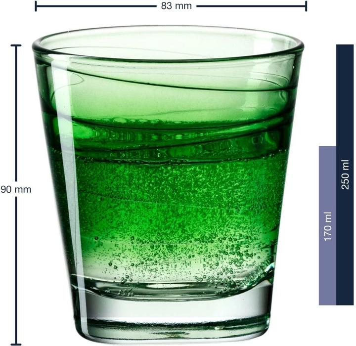 Immagine prodotto Leonardo Bicchiere per bere Vario Struttura 250 ml, 6 pezzi, verde (0.25 l, 6 x)