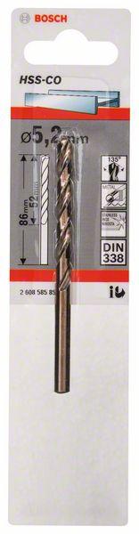Immagine prodotto Bosch Professional Zubehör Trapano per metallo HSS-Co 5,2x52x86mm (5,2 millimetri)