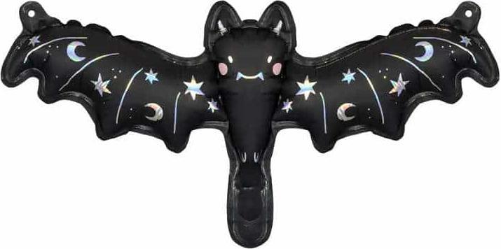Partydeco Pallone Foil Bat Halloween nero (1 x)