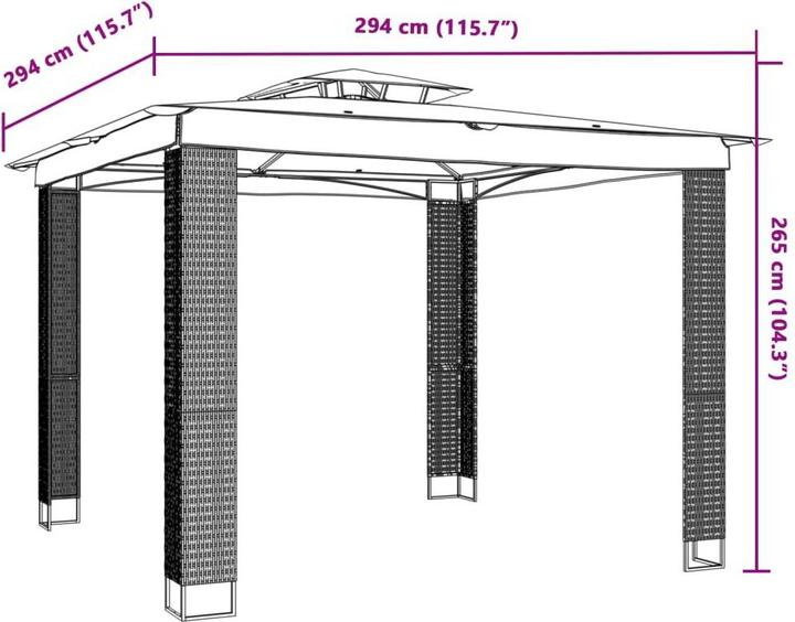 Produktbild vidaXL Pavillon (294 cm, 294 cm)