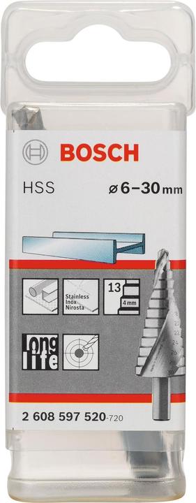 Actual product image Bosch Professional Zubehör Step drill HSS, 6 - 30 mm, 10 mm, 93.5 mm, 14 steps (10 mm)
