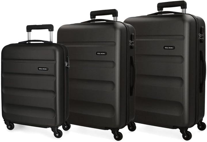 Produktbild Roll Road Flexibler Hartschalenkoffer mit Seitenschloss, 4 Doppelrädern und praktischem Innenraum