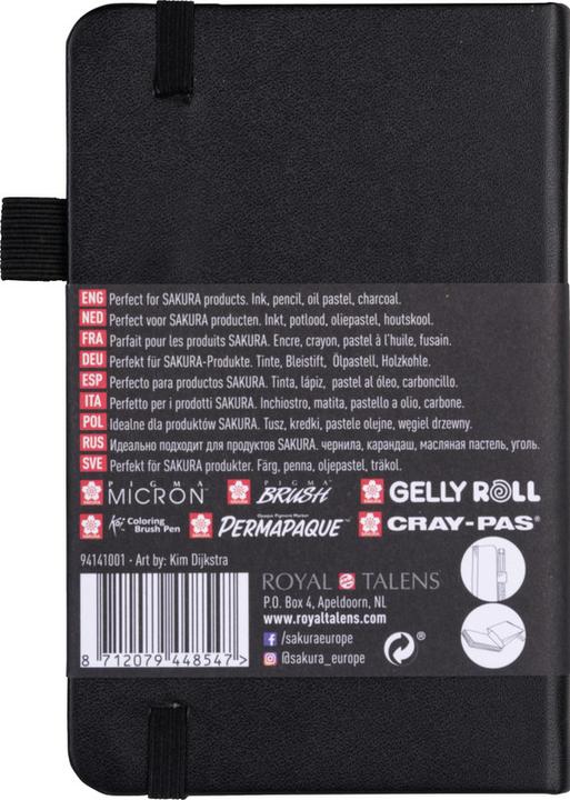 Actual product image Sakura Sketch Notebook A6 Black Portrait (A6)