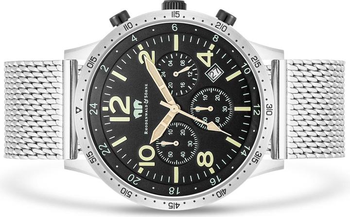 Actual product image Men's chronograph Flight Captain stainless steel silver - 34120 (Chronograph, 43.80 mm)