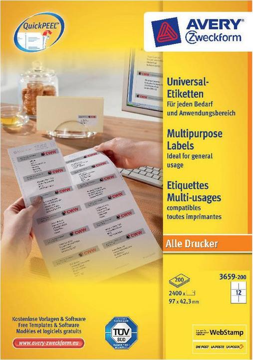 Image du produit Avery Labels universels