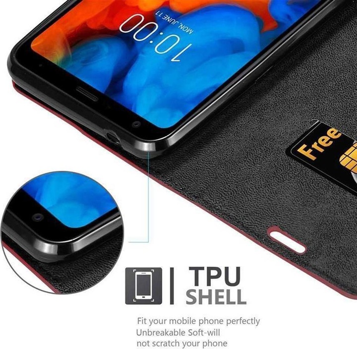 Actual product image Cadorabo Book Invisible Magnet Cover (LG Q Stylus)