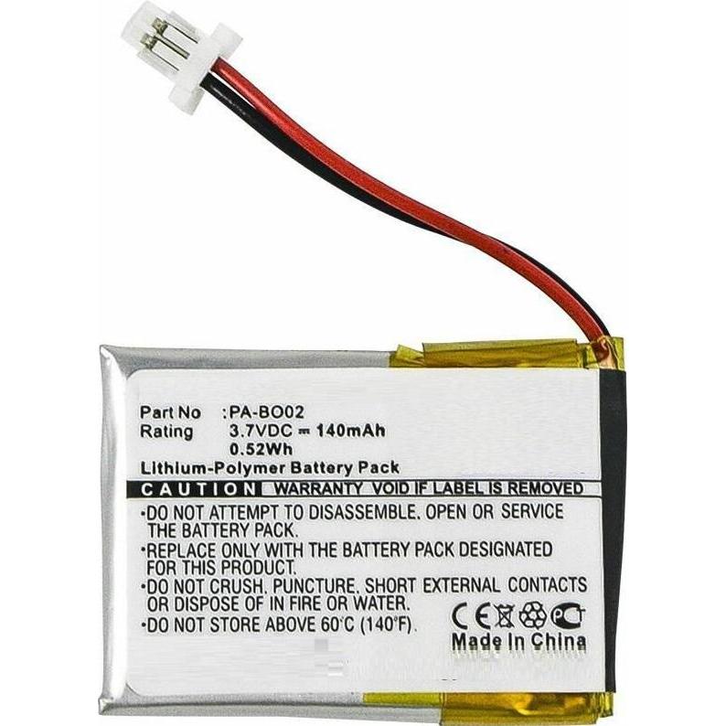 CoreParts Battery for Wireless Headset (PA-BO02), Kopfhörer Ersatzteile, Schwarz