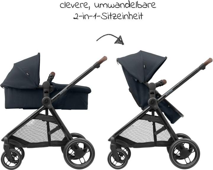 Image du produit Maxi-Cosi Zelia3 Set Essential Graphite (Zelia3 & CabrioFix I-Size & adaptateur)