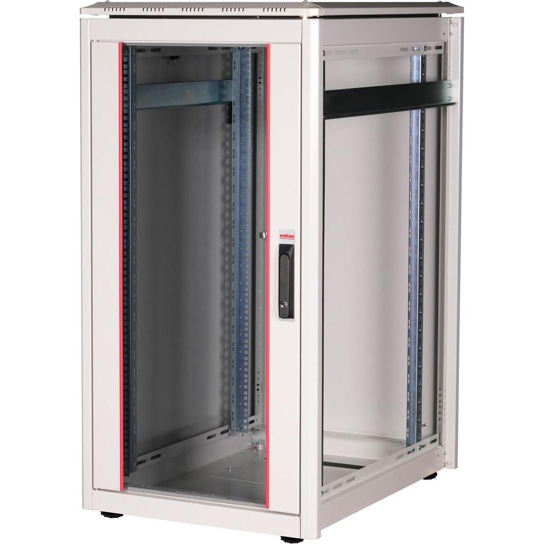 Roline Armadio di rete da 19 pollici Pro 22 U (22 HE, Rack da 19 pollici), Armadio rack, Grigio