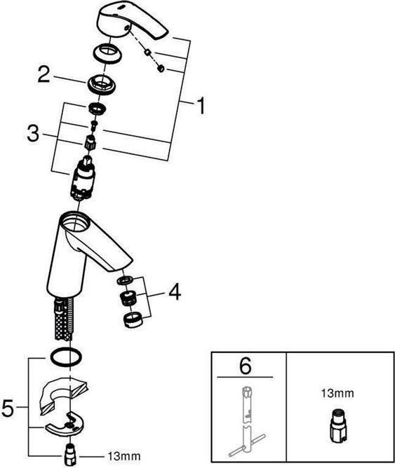 Produktbild Grohe Eurosmart Einhand-Waschtischbatterie M-Size