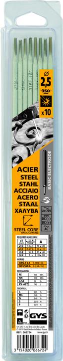 Actual product image GYS Stick electrodes, 10 pcs, 2.5 mm, basic