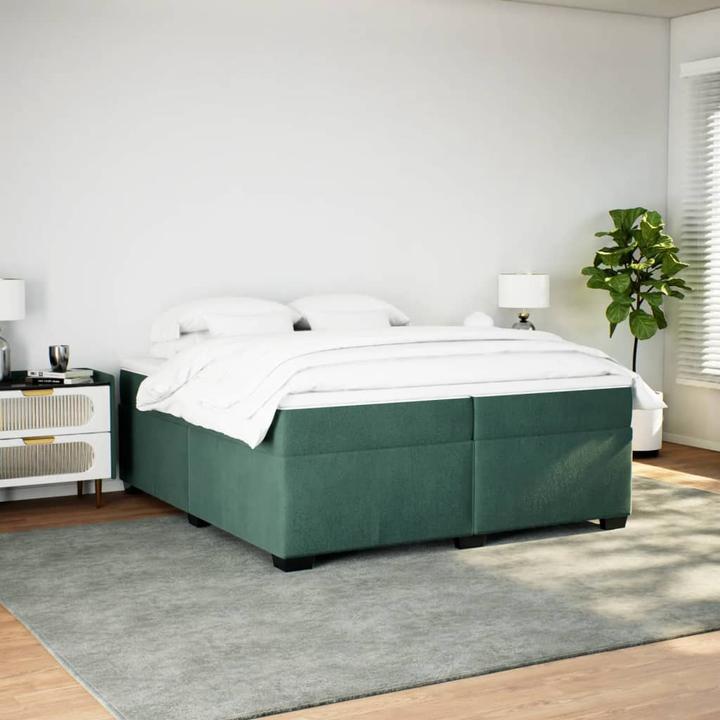 Actual product image vidaXL Bo x spring bed with mattress 200 x 200 cm velvet (200 x 200 cm)