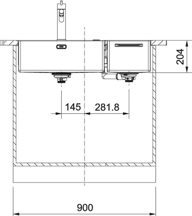Produktbild Franke BWX 220-54-27 TL (Aufsatzspülbecken, 51 cm, 86 cm)