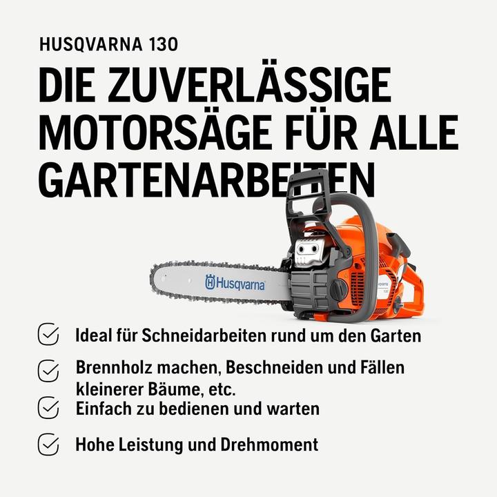Image du produit Husqvarna Tronçonneuse 130 (Scie à chaîne à essence)