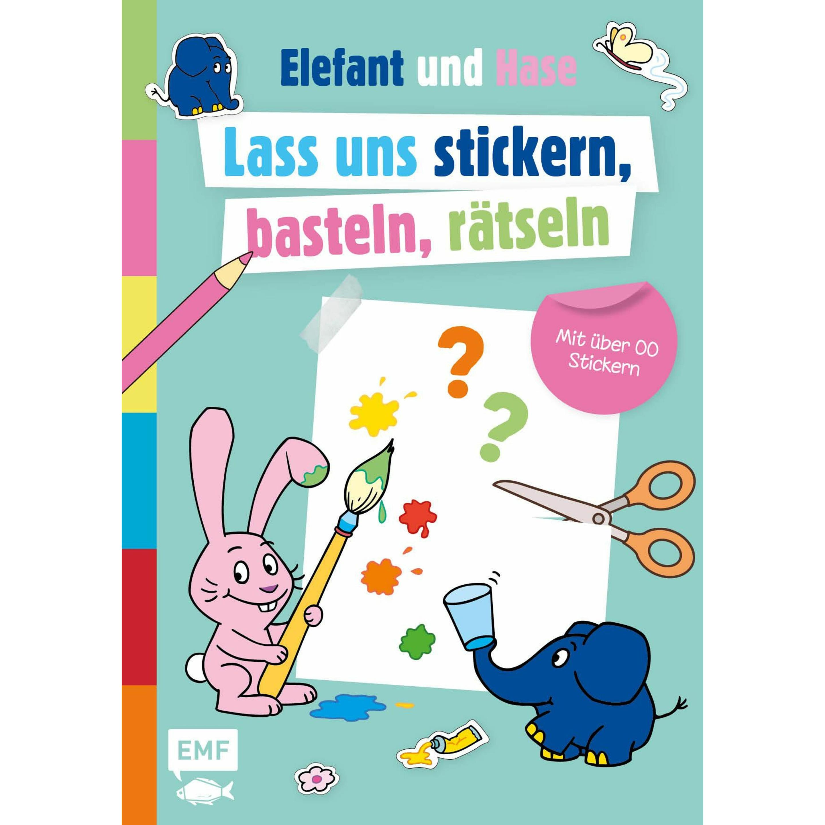 Die Sendung mit dem Elefanten - Lass uns stickern, basteln, rätseln, Kinderbücher von Trickstudio Lutterbeck GmbH, Fried...
