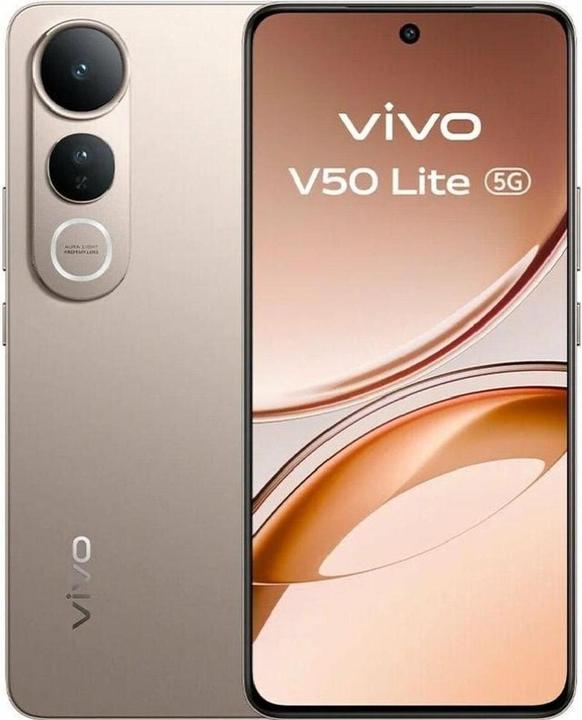 Vivo V50 Lite (256 GB, Titanium Gold, 6.77", Dual SIM, 5G)