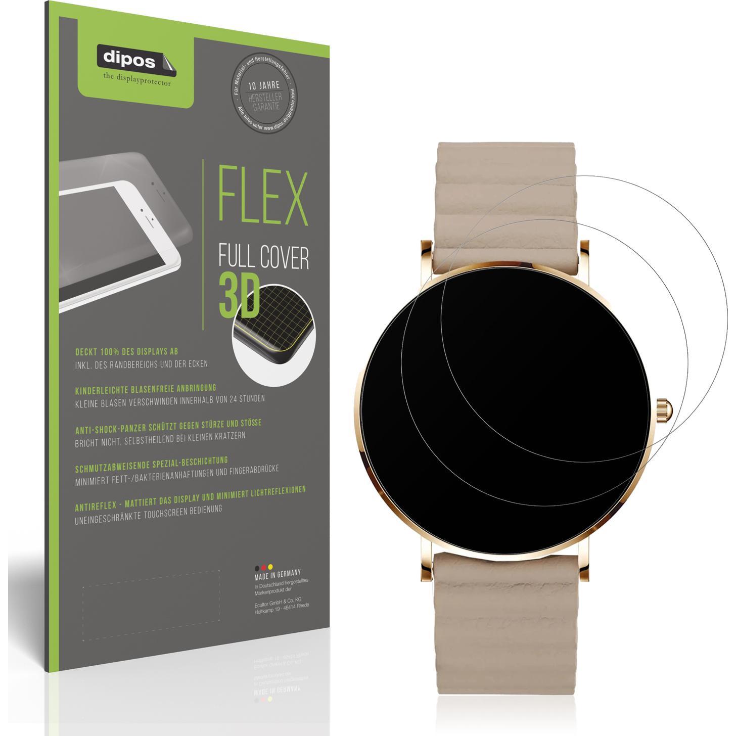 Dipos Full Cover Schutzfolie Matt, Smartwatch Schutzfolie, Transparent
