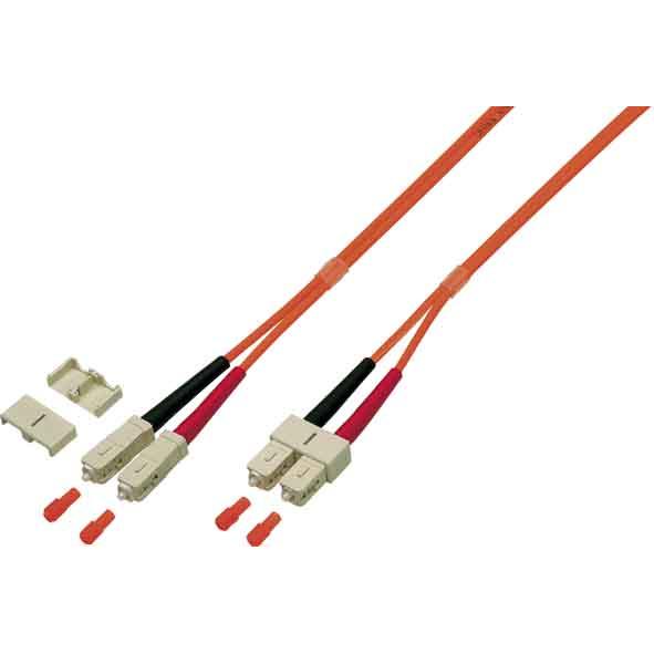EFB Elektronik Duplex Jumper SC/SC 50/125µ,2 Meter, ECOFIBER, OM2, LSZH (CAT8.1, 2 m), Netzwerkkabel