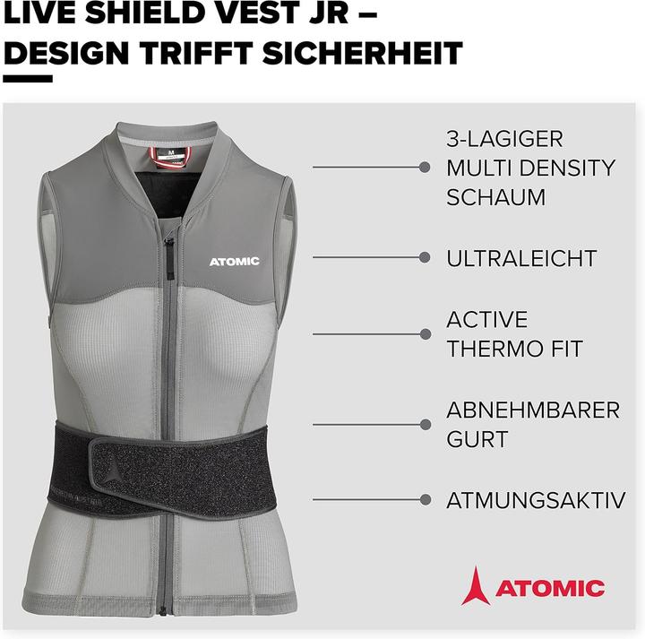 Actual product image Atomic LIVE SHIELD Vest W Grey (M, Back protector, Unique specimen)