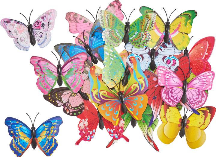 VBS XXL scatter pieces "Butterfly", large, 20 pieces, assorted colours, approx. 6 cm