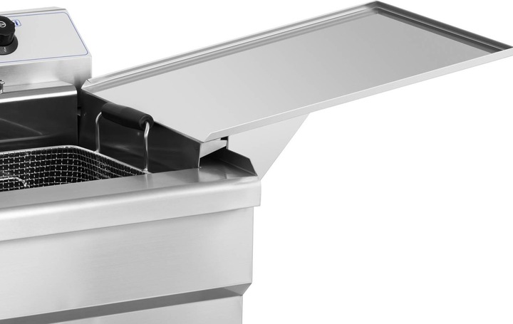 Produktbild Royal Catering Fettbackgerät Edelstahl Friteuse Fritteuse Fritöse Kaltzone Ablage 9000 W 30 L