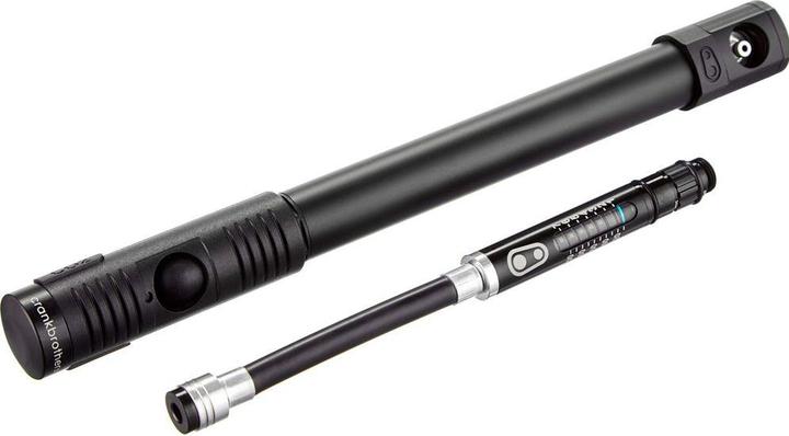 Actual product image Crankbrothers Klic HP CO2 pump incl. frame holder analogue pressure gauge