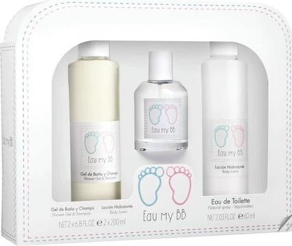 Immagine prodotto Eau My Bb Eau de Toilette 60ml, Gel da bagno e Shampoo 200ml e Lozione idratante 200ml (Set per la cura del corpo, Set profumo)