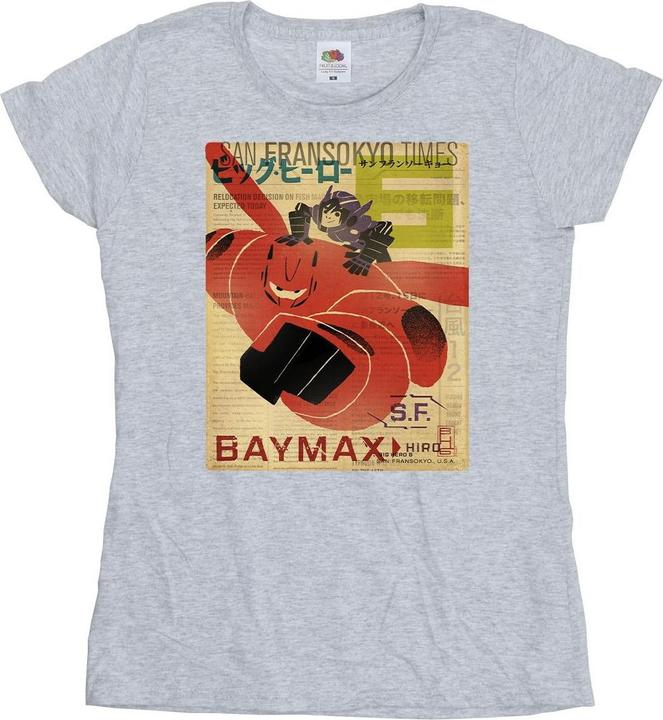Produktbild Disney Big Hero 6 Baymax Flying Baymax Newspaper TShirt (S)