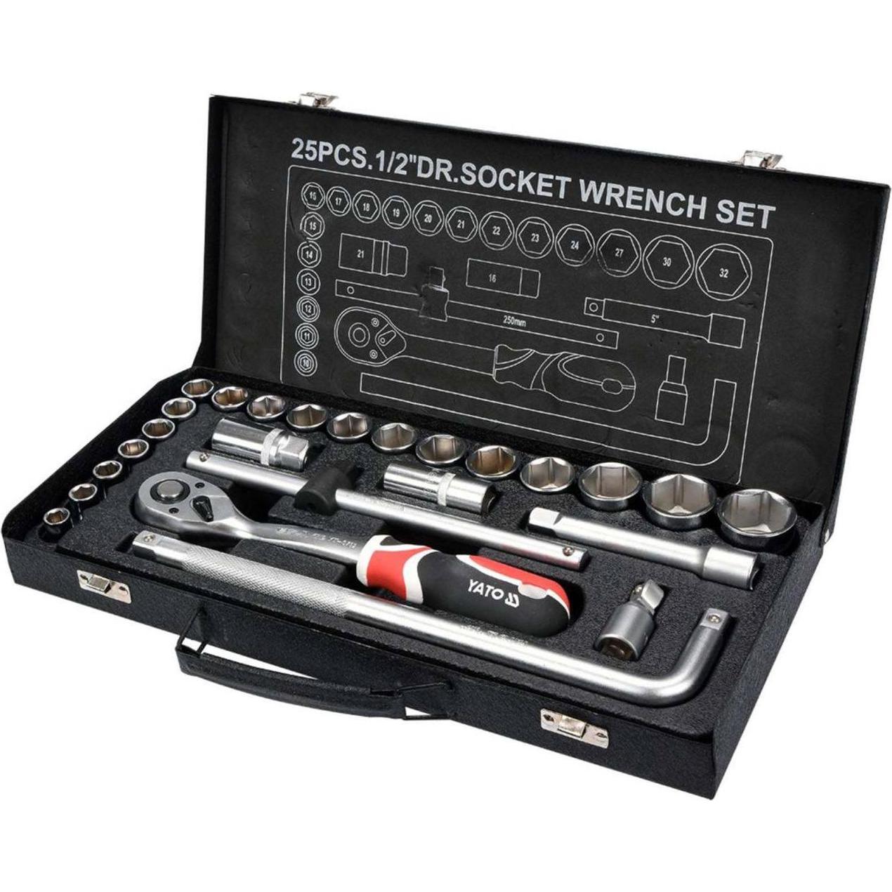 Thumbnail - Yato, Steckschlüssel + Stecknuss, SOCKET SET 25PCS 12 (1/2")