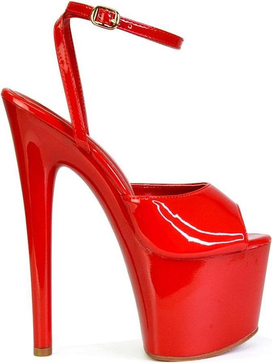 Actual product image XY London Womens/Ladies Sunshine Patent Strappy Platform High Heels (41)