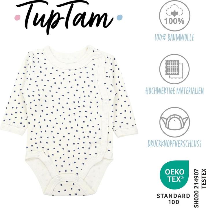 Produktbild TupTam Langarm Wickelbody - 5er Set (62)