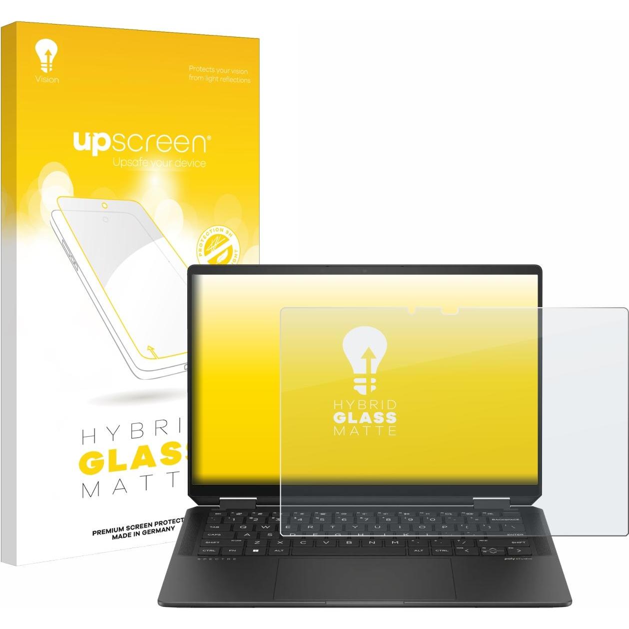 upscreen Reflection Shield Panzerglasfolie Matt (14"), Notebook Schutzfolie