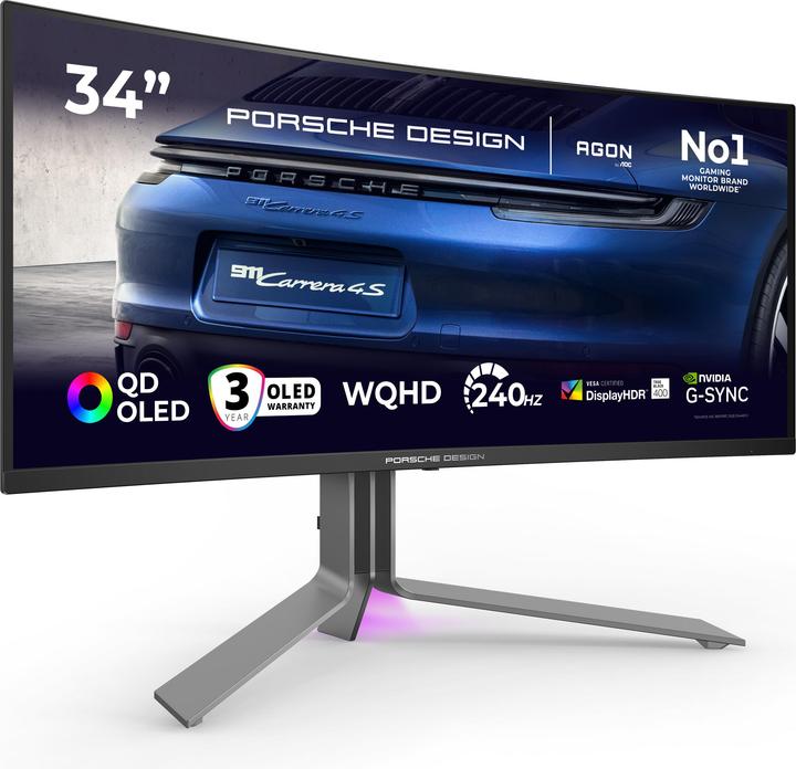 Image du produit AOC Porsche Design Agon PD34 (3440 x 1440 pixels, 34")
